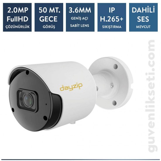 Dayzip DZ-AW2236 2MP IP Starlight Bullet Kamera Sesli